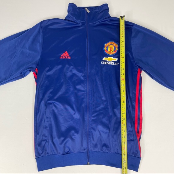 Adidas Manchester United Chevrolet Track Jacket Tracksuit Top Zip Up XXL - Picture 8 of 9